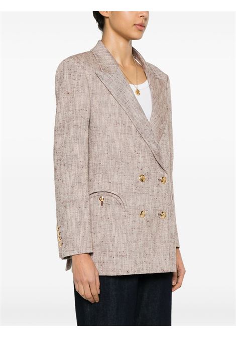 Brown everynight double-breasted blazer - women BLAZÉ MILANO | END01COA0001